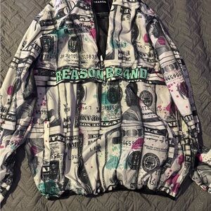 Reason Brand Money Print Jacket